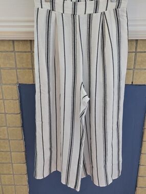 Blue Rain Black & White Striped Top